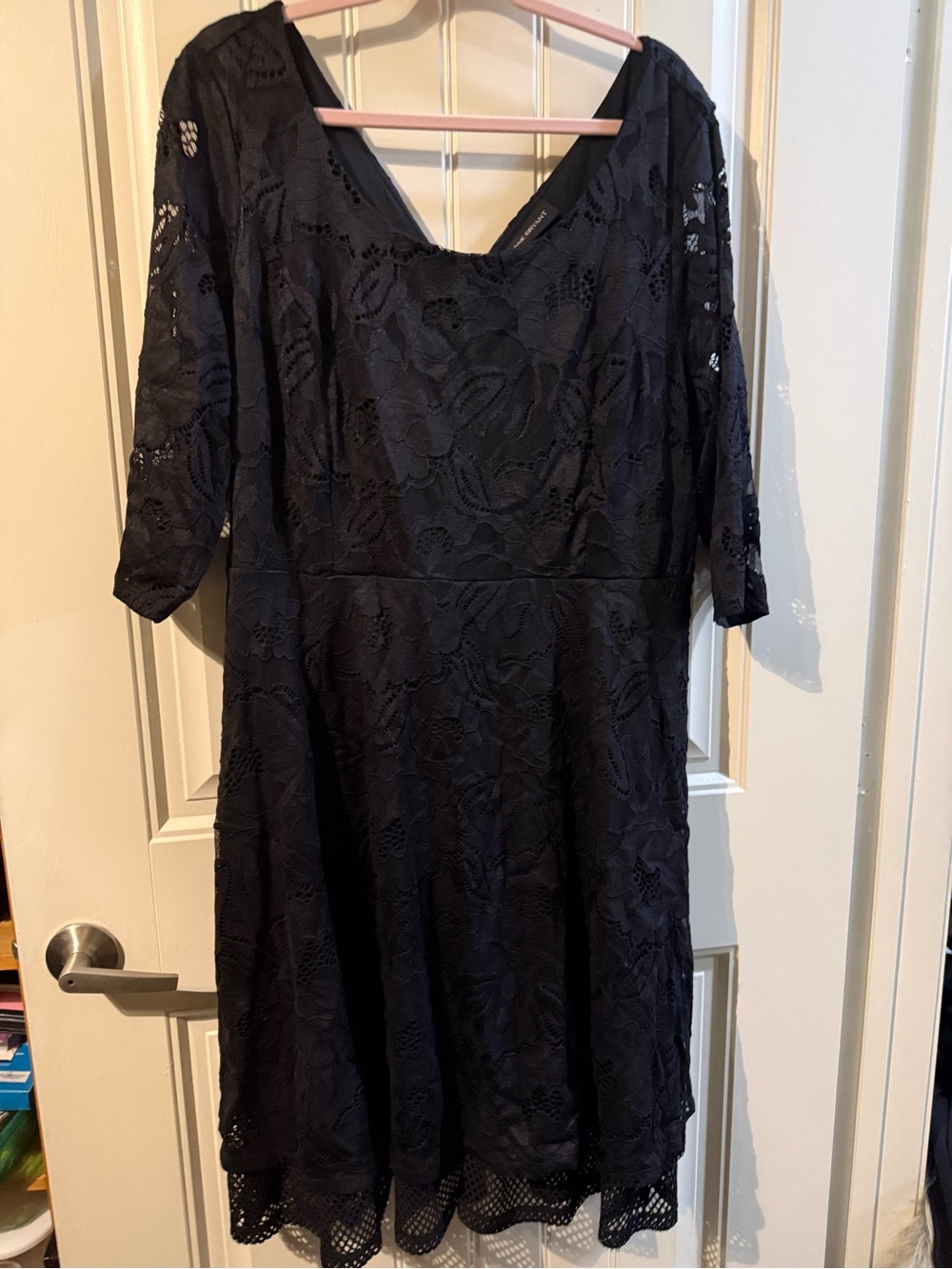 Lane Bryant Black Lace Midi Dress